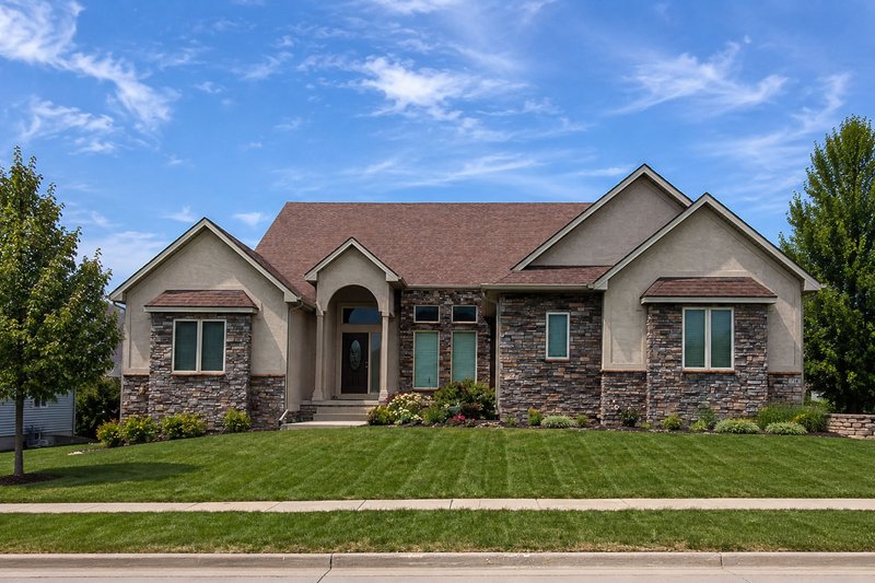 Home Plan - Exterior - Front Elevation 2 for European House Plan #20-1821 - 2 bed, 3 bath