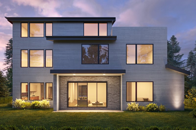 Home Plan - Exterior - Rear Elevation for Contemporary House Plan #1066-169 - 6 bed, 5.5 bath