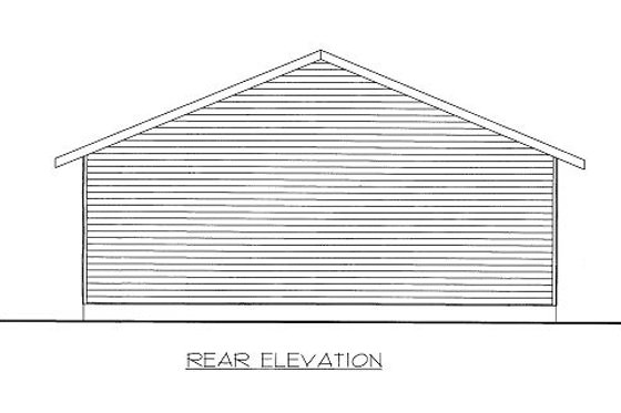 Exterior - Rear Elevation for Traditional House Plan #117-805, 0 bath