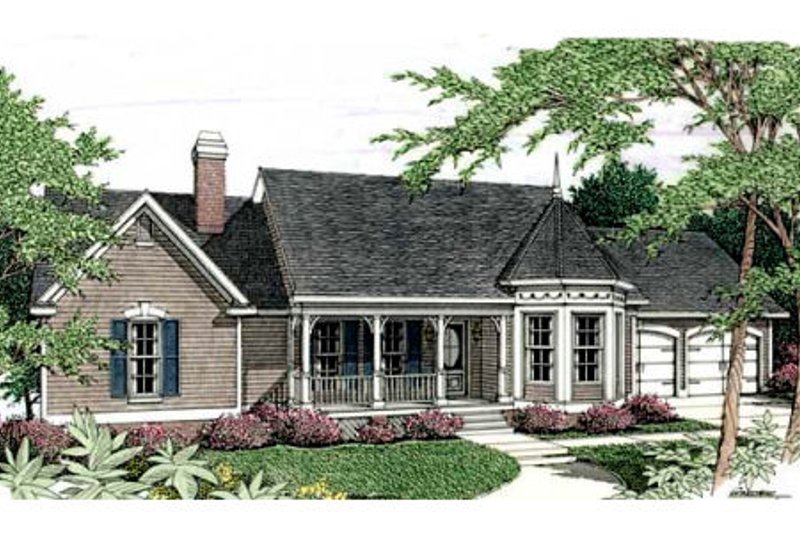 Dream House Plan - Country Exterior - Front Elevation Plan #406-201