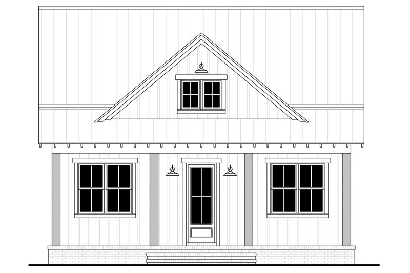 House Design - Exterior - Front Elevation 8 for Farmhouse House Plan #430-277 - 2 bed, 1 bath