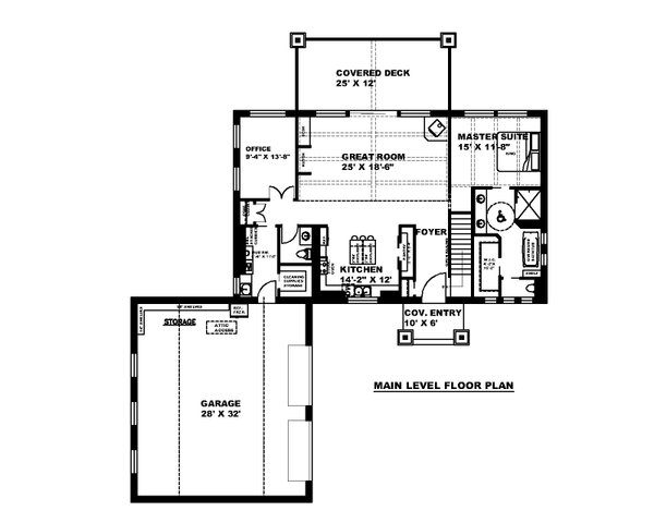 House Plan Design - Farmhouse Floor Plan - Main Floor Plan #117-958