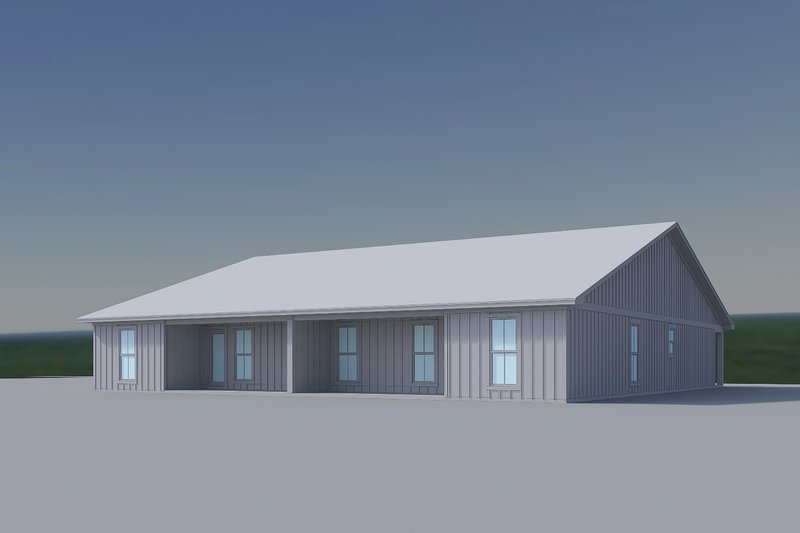 House Blueprint - Exterior - Rear Elevation 1 for Farmhouse House Plan #430-435 - 8 bed, 6 bath
