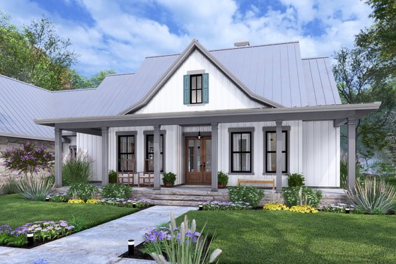 Exterior - Front Elevation 6 for Cottage House Plan #120-285 - 3 bed, 2.5 bath