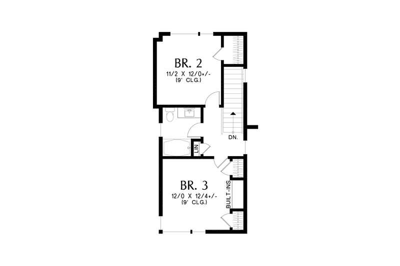 House Design - Floor Plan - Upper Floor for Contemporary House Plan #48-1155 - 4 bed, 3 bath