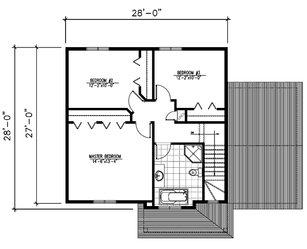 Country Floor Plan - Upper Floor Plan #138-254