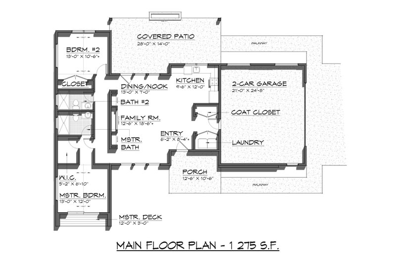 Dream House Plan - Floor Plan - Main Floor for European House Plan #1066-299 - 2 bed, 2 bath