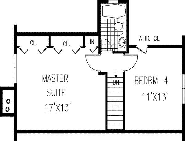 Architectural House Design - Southern Floor Plan - Upper Floor Plan #3-112