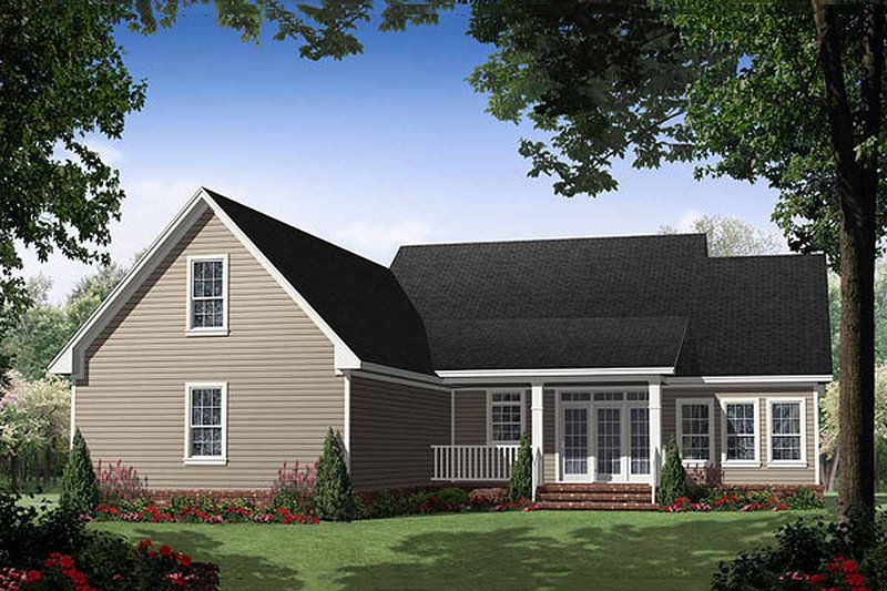 Home Plan - Exterior - Rear Elevation for Southern House Plan #21-255 - 3 bed, 2.5 bath