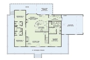 Floor Plan - Main Floor for Farmhouse House Plan #17-415 - 3 bed, 3 bath