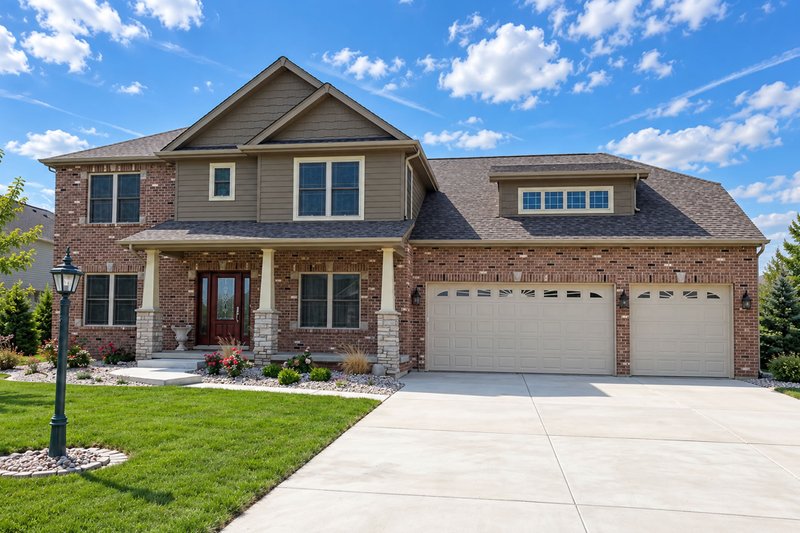 Architectural House Design - Exterior - Front Elevation 3 for Traditional House Plan #20-1797 - 4 bed, 4 bath
