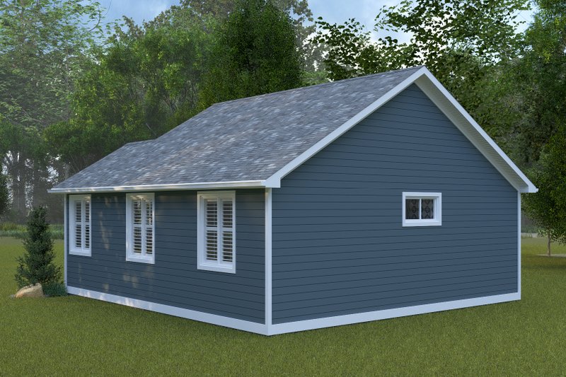 House Plan Design - Exterior - Rear Elevation for Craftsman House Plan #1060-333 - 2 bed, 1 bath