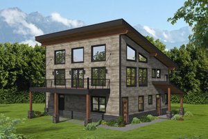 Contemporary Exterior - Front Elevation Plan #932-556