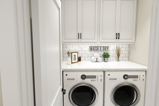 Interior - Laundry for Farmhouse House Plan #51-1390 - 3 bed, 2.5 bath