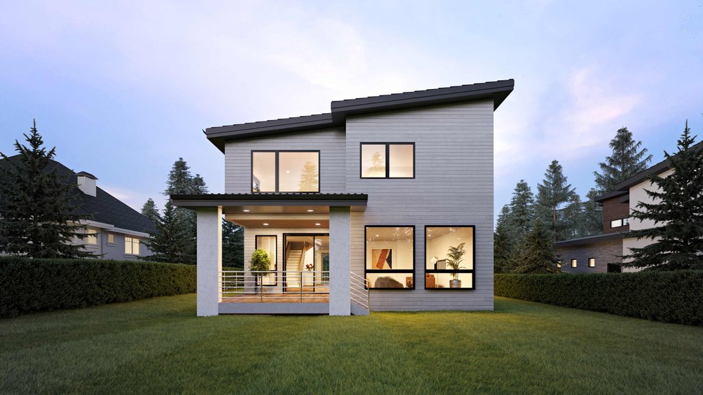 Two Close House Contemporary Style House Plan - 4 Beds 2.5 Baths 3008 Sq/Ft Plan #1066 ...