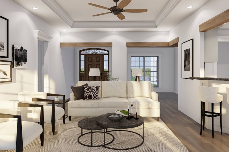 Dream House Plan - Interior - Family Room for Ranch House Plan #17-3324 - 3 bed, 2 bath