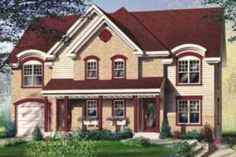 House Blueprint - European Exterior - Front Elevation Plan #25-311