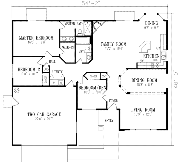 Adobe / Southwestern Floor Plan - Main Floor Plan #1-329