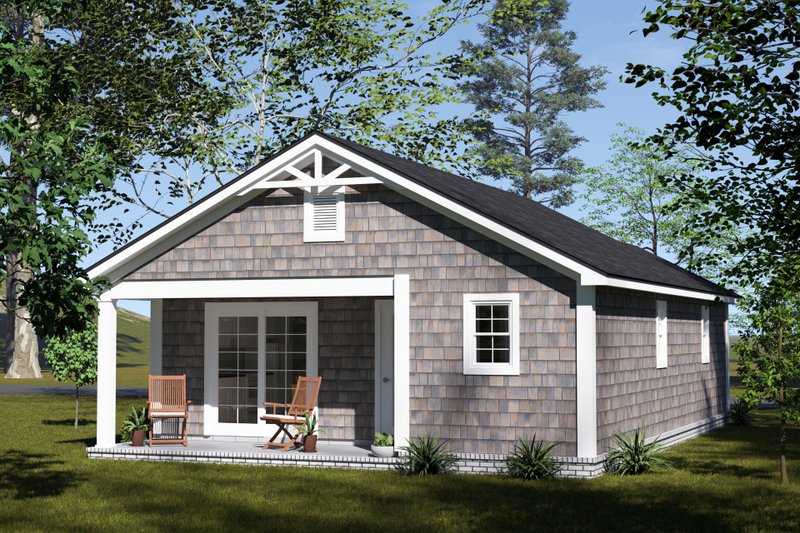 House Design - Exterior - Other Elevation 1 for Cottage House Plan #513-2402 - 2 bed, 2 bath