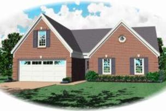 Exterior - Front Elevation for Southern House Plan #81-708 - 3 bed, 2 bath