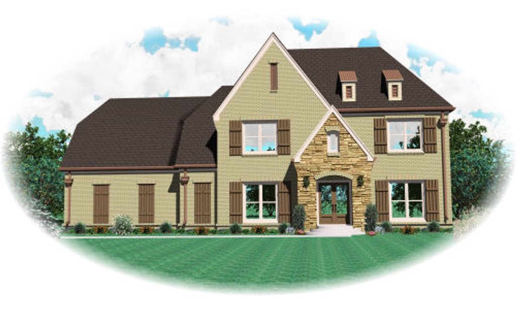 Exterior - Front Elevation 2 for Traditional House Plan #81-13705 - 4 bed, 3.5 bath