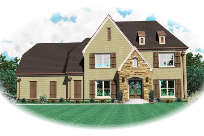 Exterior - Front Elevation 2 for Traditional House Plan #81-13705 - 4 bed, 3.5 bath