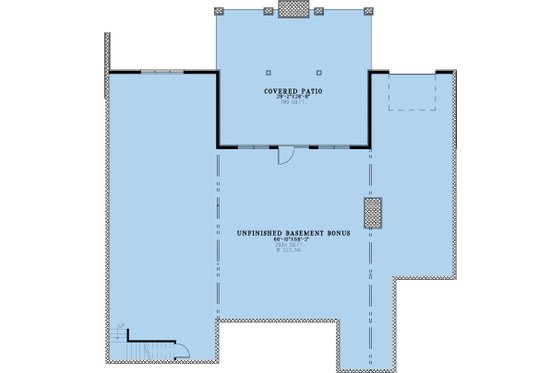 Floor Plan - Lower Floor for Craftsman House Plan #923-364 - 3 bed, 3.5 bath