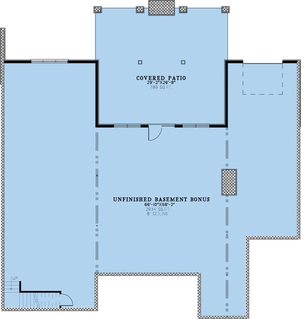 Craftsman Floor Plan - Lower Floor Plan #923-364