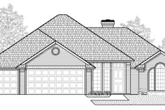 Exterior - Front Elevation 3 for Traditional House Plan #65-294 - 3 bed, 2 bath