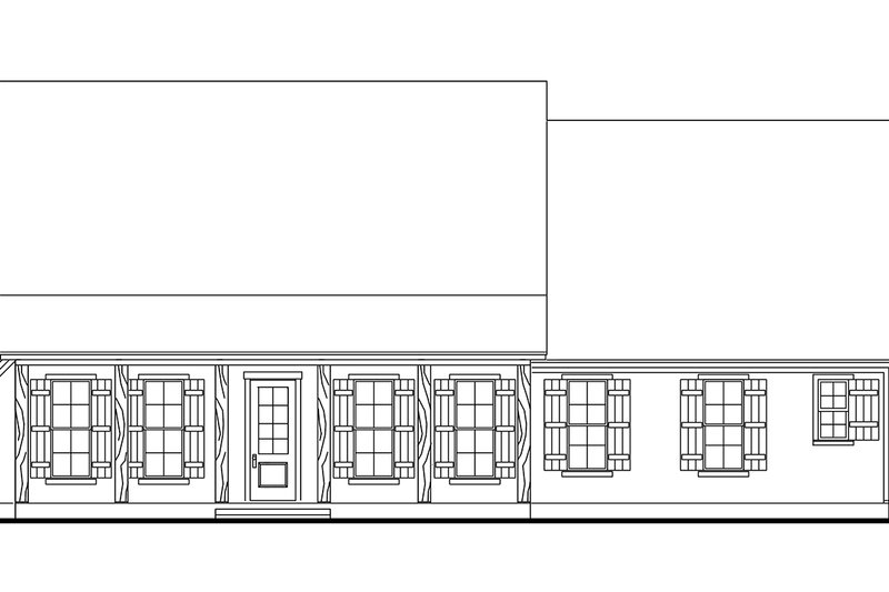House Design - Exterior - Front Elevation 3 for Cottage House Plan #406-9662 - 3 bed, 2 bath