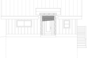 Exterior - Rear Elevation for Contemporary House Plan #932-1021 - 3 bed, 2 bath