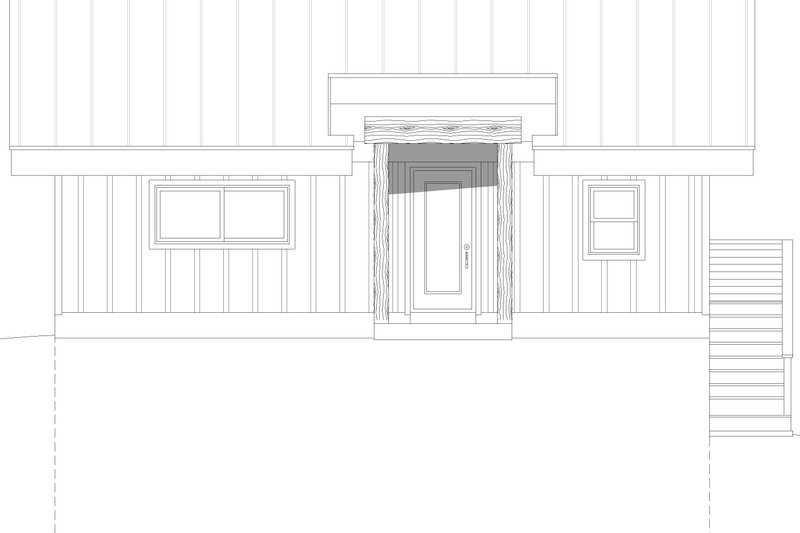 House Design - Exterior - Rear Elevation for Contemporary House Plan #932-1021 - 3 bed, 2 bath