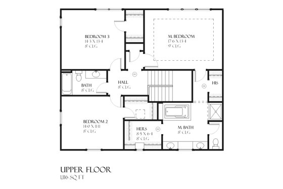 Rustic Craftsman style house plan, main level floorplan