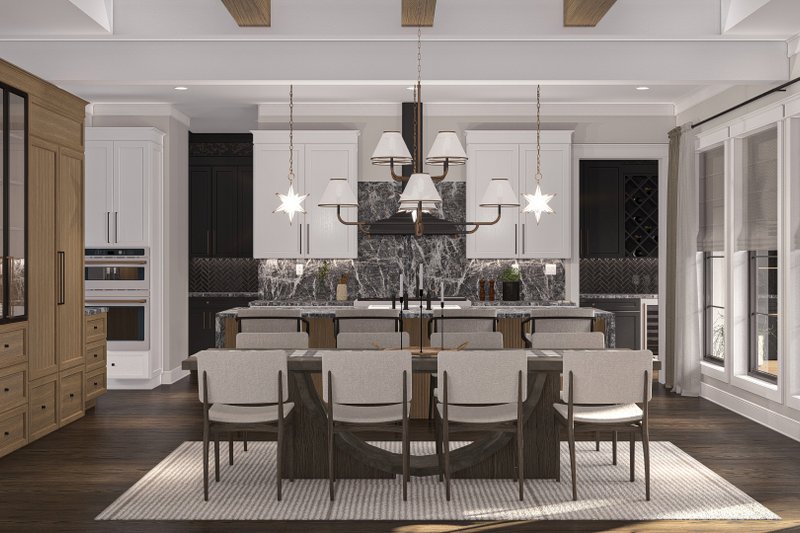 House Blueprint - Interior - Dining Room for Modern House Plan #455-464 - 5 bed, 4.5 bath