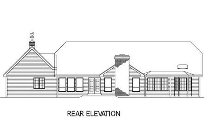 Home Plan - Exterior - Rear Elevation for Traditional House Plan #57-102 - 4 bed, 2.5 bath
