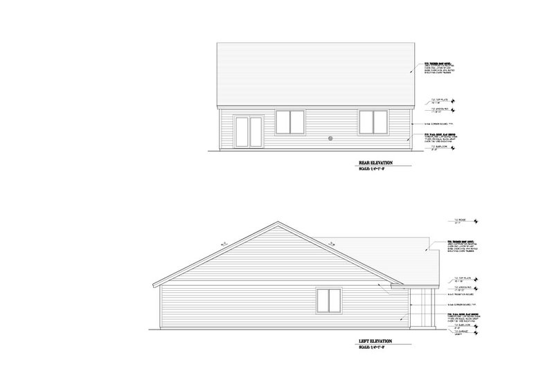 House Blueprint - Exterior - Other Elevation 1 for Craftsman House Plan #53-739 - 3 bed, 2 bath