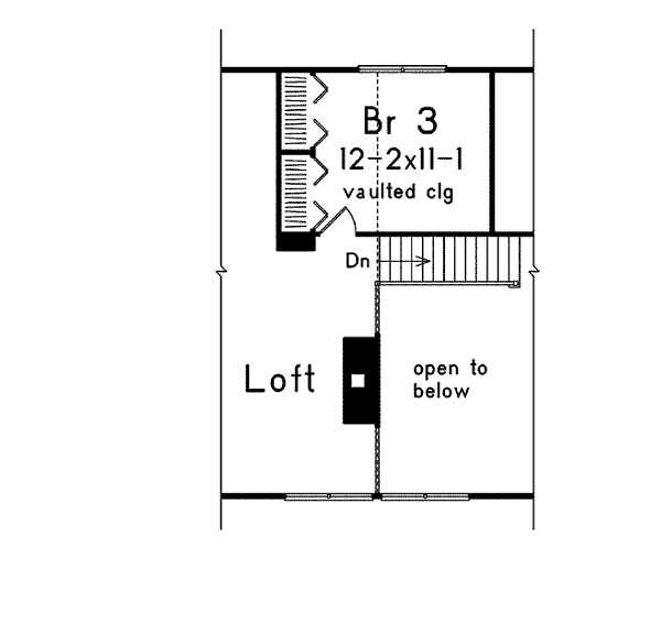 Cottage Floor Plan - Upper Floor Plan #57-493