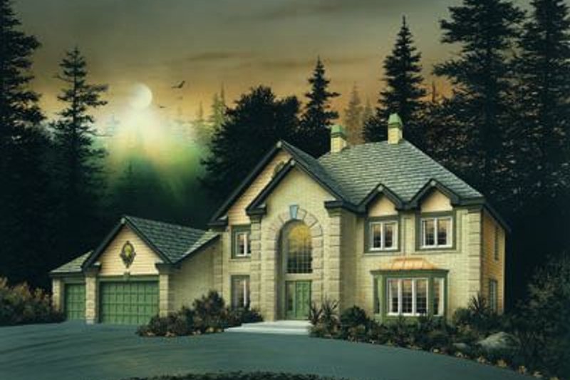 Home Plan - European Exterior - Front Elevation Plan #57-136