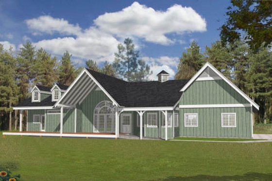 Exterior - Front Elevation for Farmhouse House Plan #112-149 - 4 bed, 3.5 bath