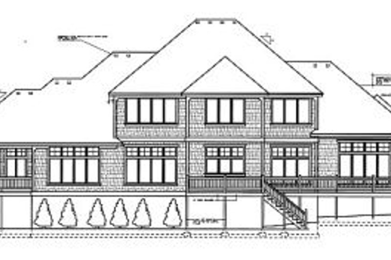 Home Plan - Exterior - Rear Elevation for Traditional House Plan #97-215 - 4 bed, 4.5 bath