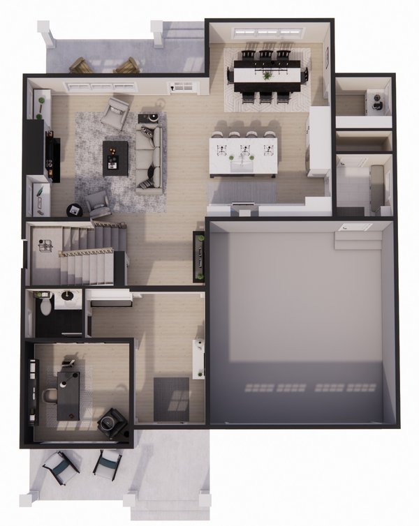 Home Plan - Farmhouse Floor Plan - Main Floor Plan #51-1357