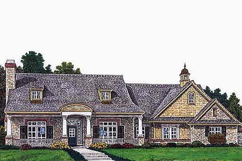 Colonial Style House Plan - 3 Beds 2.5 Baths 2257 Sq/Ft Plan #310-693