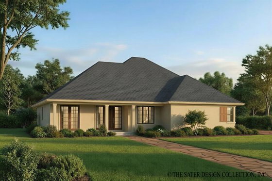 Exterior - Rear Elevation for Country House Plan #930-186 - 3 bed, 2 bath