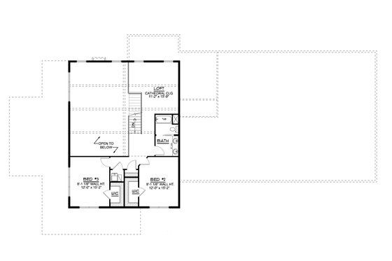Floor Plan - Upper Floor for Barndominium House Plan #1064-197 - 3 bed, 3.5 bath