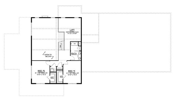 Barndominium Floor Plan - Upper Floor Plan #1064-197