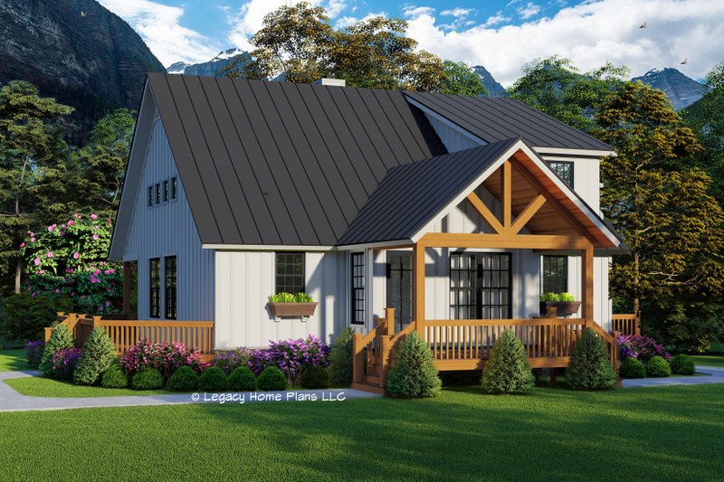 Dream House Plan - Farmhouse Exterior - Front Elevation Plan #932-702
