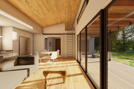 Interior - Family Room for Modern House Plan #449-14 - 1 bed, 1 bath