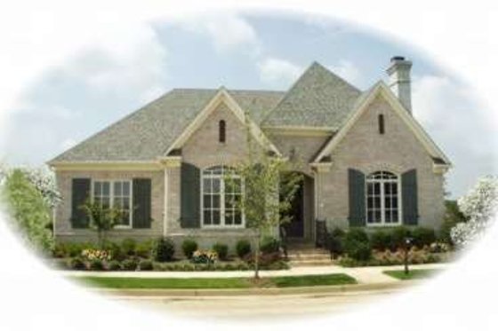 Exterior - Front Elevation for European House Plan #81-1300 - 3 bed, 2 bath