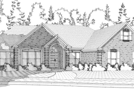 Exterior - Front Elevation for Traditional House Plan #63-200 - 4 bed, 2.5 bath