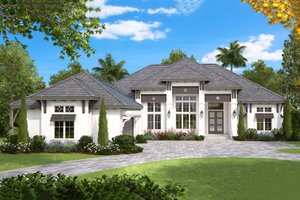 Home Plan - Southern Exterior - Front Elevation Plan #27-554